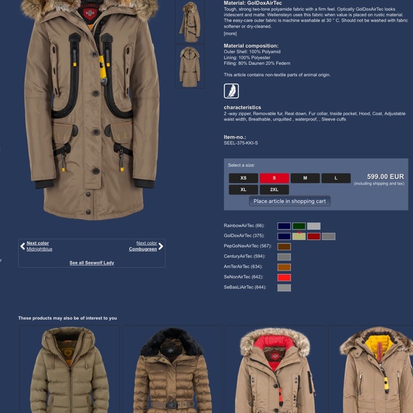 Wellensteyn Down Coat - SeeWolf Lady - Picture 2 of 4